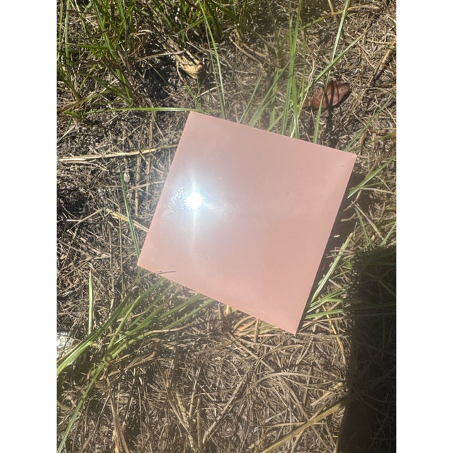 Ceramic Vintage Daltile “Wild Rose” Pink Wall Tile- 5 Pieces For Sale - Image 7 of 9