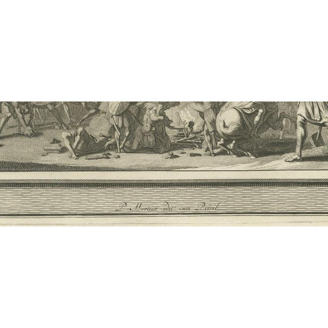18th Century Pieter Mortier, Gideon Defeats the Midianites and the Death of Abimelech, 1700, Engraving For Sale - Image 5 of 12