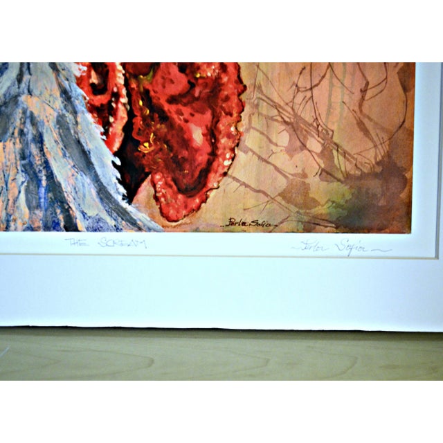 2010s 'The Scream' Watercolor Print For Sale - Image 5 of 5
