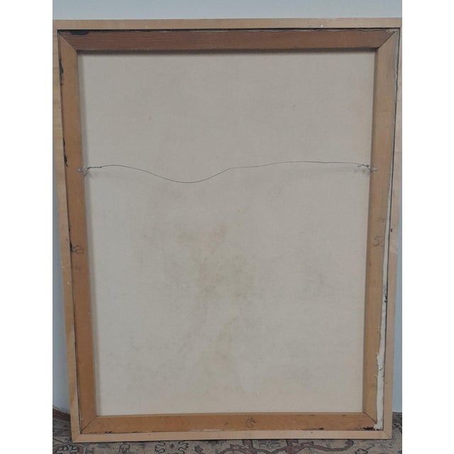 Robert Finch 20th C. American Large Contemporary Oil Painting Girl on Rug For Sale - Image 4 of 4