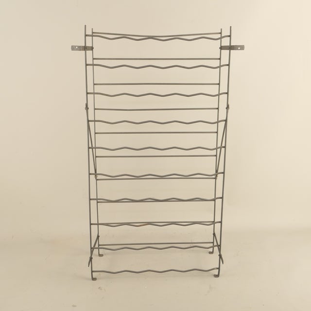 Industrial Antique French Metal Wine Rack, 1900 For Sale - Image 3 of 9