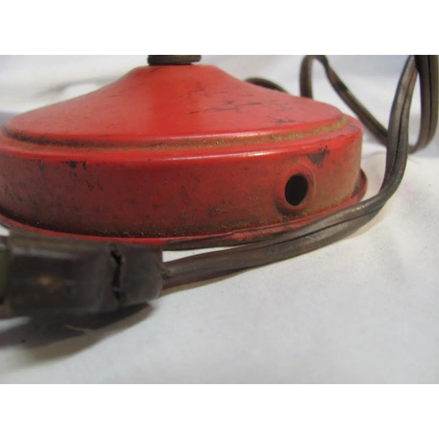Metal Vintage Mid-Century Red Fiberglass Wall / Desk Lamp Made in the U.S.A. For Sale - Image 7 of 8