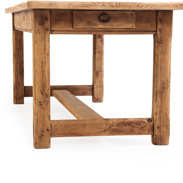 1930s A Rustic French Solid Oak Farm Table, C. 1930. For Sale - Image 5 of 5