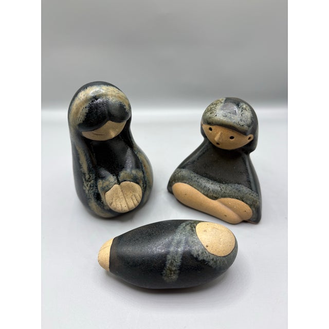 Mid 20th Century Mexican Modernist Ceramic Pottery Nativity Manger Christmas Caq Qro For Sale - Image 4 of 12