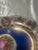 Blue Vintage Schaller Bavaria Fragonard Porcelain Serving Tray | Cobalt Blue & Gold Gilt | Made in Germany For Sale - Image 8 of 11