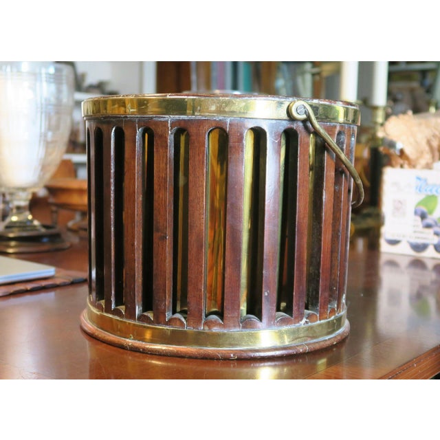 A George III Mahogany and Brass Plate Bucket, Late 18th Century For Sale - Image 10 of 10