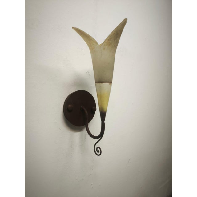1980s Floral Applique with Murano Glass, 1980s For Sale - Image 5 of 10