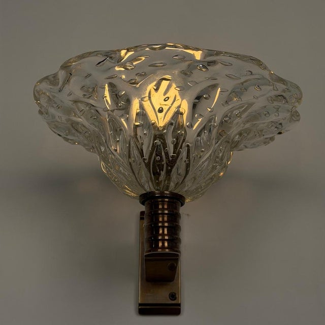 Bullicante Glass Wall Sconces by Barovier & Toso for Erco, 1940s, Set of 2 For Sale - Image 10 of 16