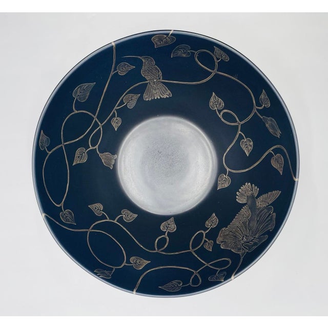 Los Castillo Emilia Castillo for Los Castillo Plata Pura Porcelain & Silver Bowl, Taxco, 1991 For Sale - Image 4 of 18