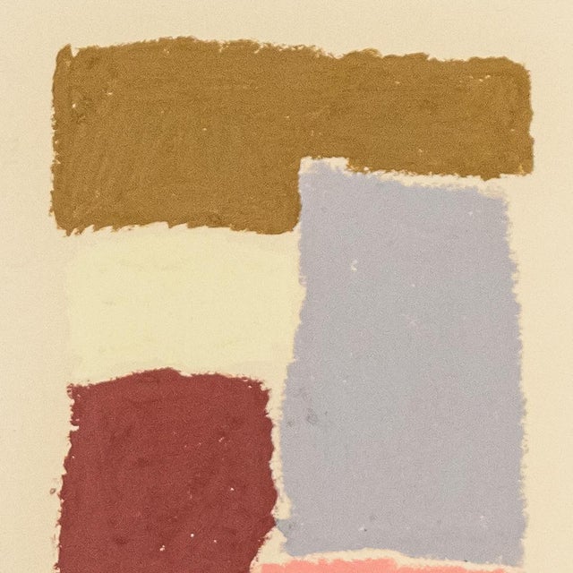 Maroon Abstract Oil Painting by French Artist Hortense Reynaud For Sale - Image 8 of 8