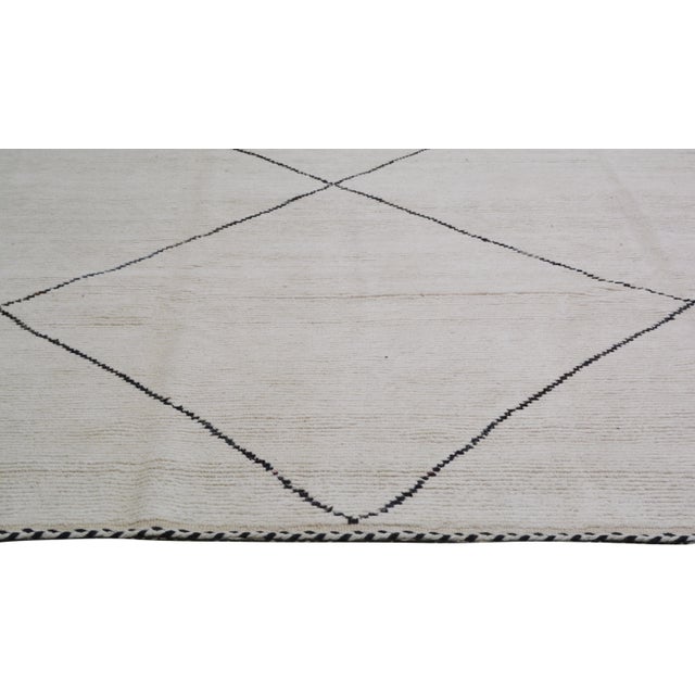Contemporary Moroccan Hand Knotted Wool Rug, 12'3 X 15'5 For Sale - Image 4 of 6