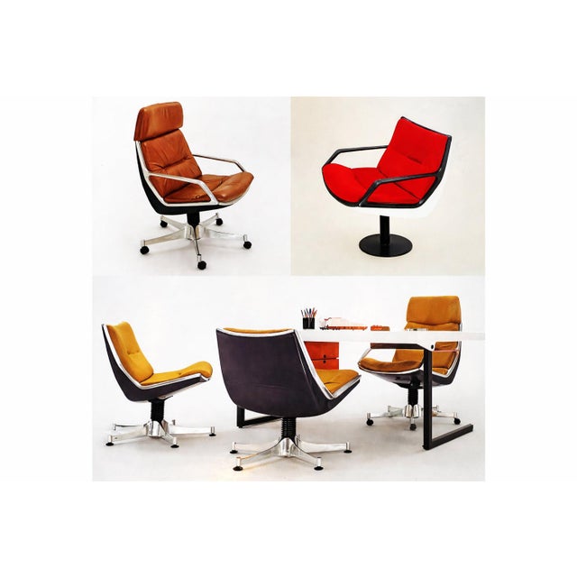 “Low Commander” Swivel Armchair by Jorge Zalszupin, Bronze Chenille & Aluminum, Brazil, 1973 – Lot 869 For Sale - Image 17 of 18