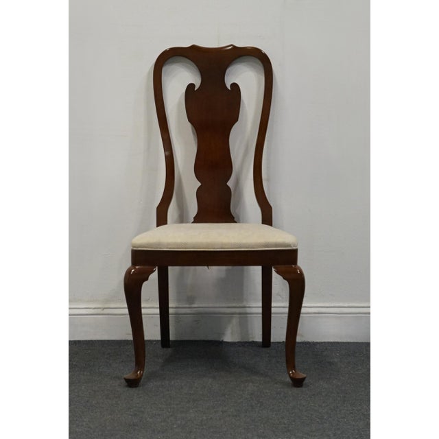 Drexel Drexel Heritage Solid Cherry Traditional Queen Anne Style Dining Side Chair 123-811 For Sale - Image 4 of 12