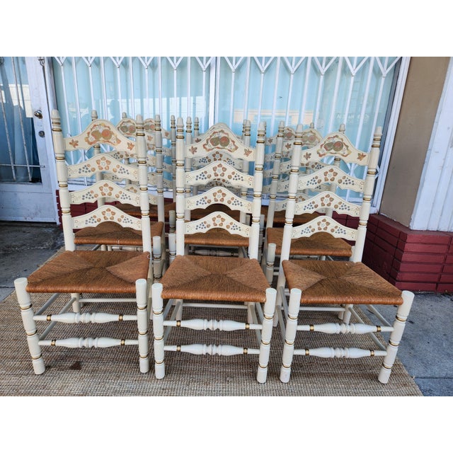 Mid 20th Century Set Of Ten Italian Dining Chairs For Sale - Image 10 of 12