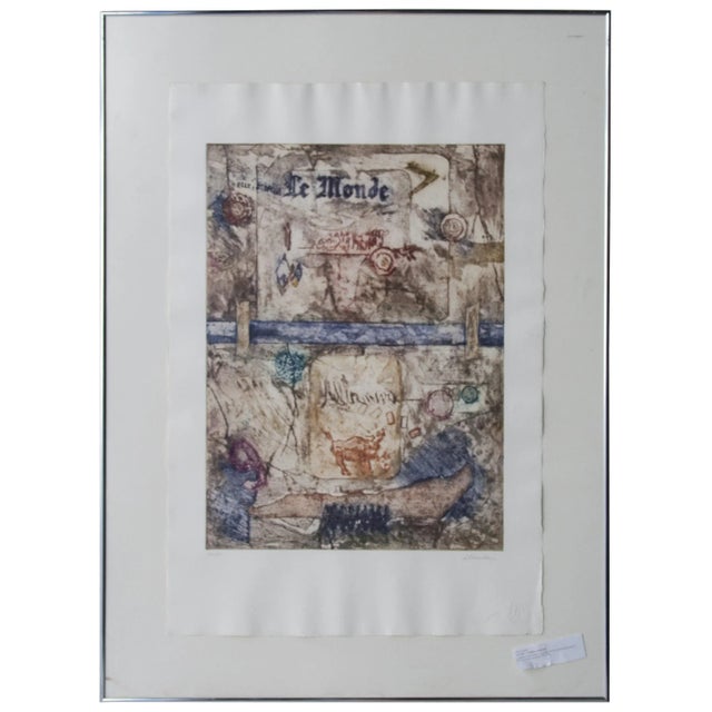 Paper Alberto Valverde Travieso, Engraving on Paper, Spain, 1960s For Sale - Image 7 of 7