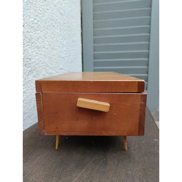Vintage Wooden Sewing Chest, 1970s For Sale - Image 3 of 9