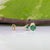 2020s Zambian Emerald Martini Solitaire Stud Earrings in Solid 14k Gold, Round 4mm, Pair For Sale - Image 5 of 7