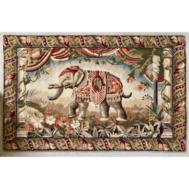 Handmade Wool Elephant Tapestry by the Wallflowers Collection For Sale - Image 9 of 9