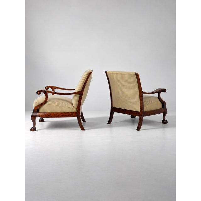 Swedish Art Deco Birch Lounge Chairs, 1930s, Set of 2, in Very Good conditions. Designed 1920 to 1949