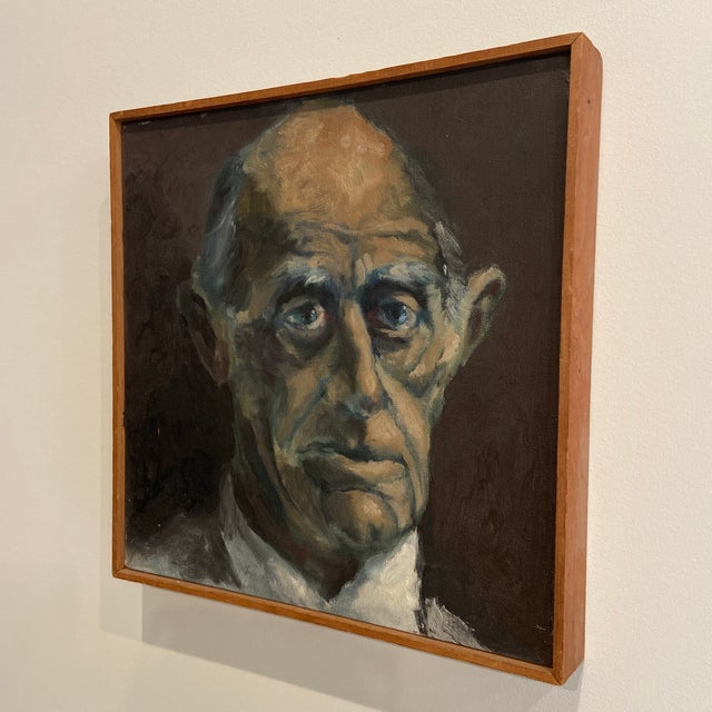 Vintage Oil Portrait Painting by Virginia E. Padgett 1972 For Sale - Image 9 of 10