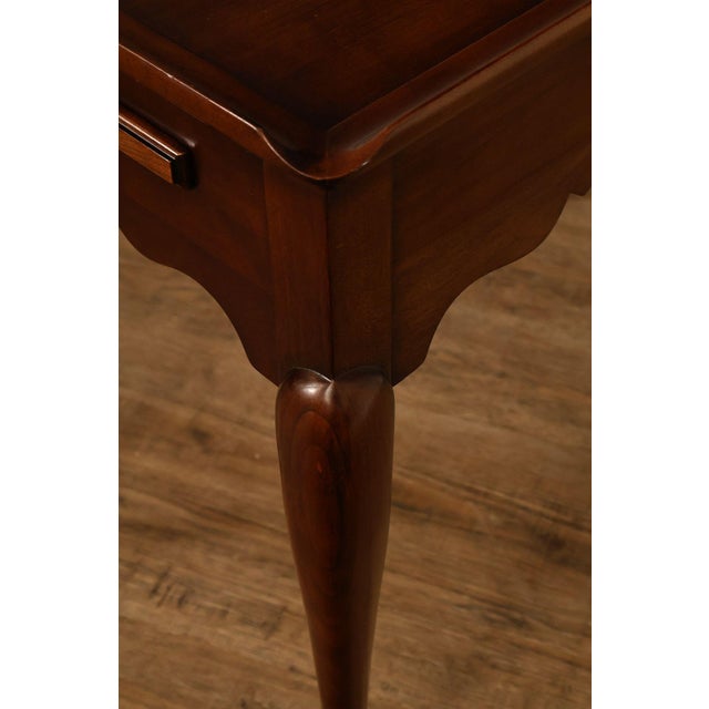 Statton Queen Anne Style Cherry Tea Table For Sale - Image 14 of 18