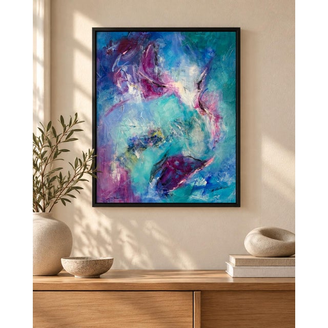 Original acrylic painting titled Spring Return by Southern Oregon artist Millie Clarke. The work features layered...