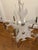 Italian Vintage Italian Chrome & White Sculptural Chandelier For Sale - Image 3 of 6