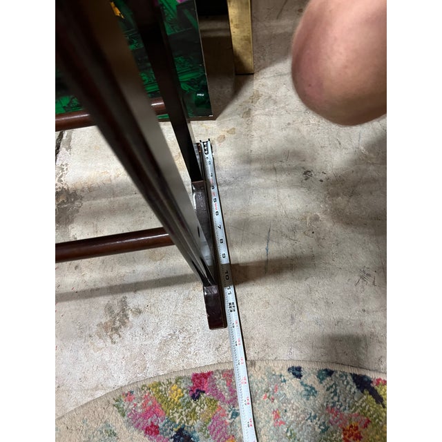 Mid-Century Modern Vintage Dark Wood Blanket Rack For Sale - Image 3 of 5