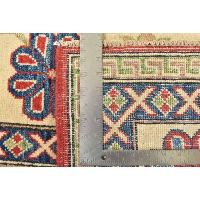 Kazak Rug 8'3'' X 9'11'' Red Wool Geometric Hand-Knotted Oriental Carpet For Sale - Image 12 of 12