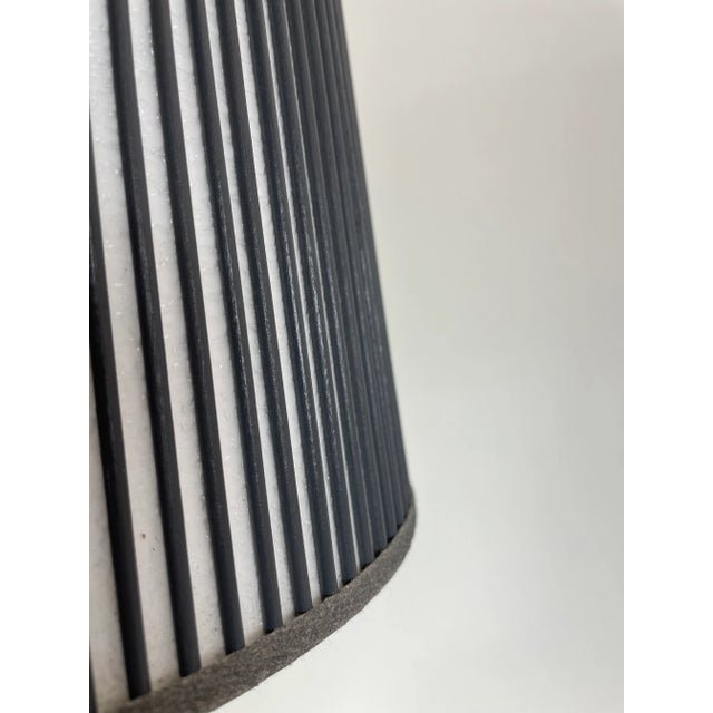 Traditional Retro Drum Stick Shade in Solid Grey, 16" For Sale - Image 3 of 6