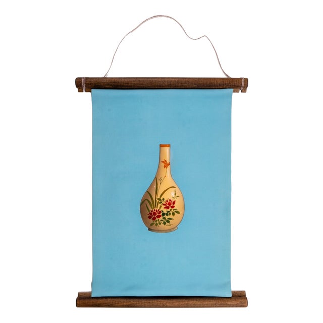 Japanese Ceremonial Silk Wall Tapestry by Renaras For Sale