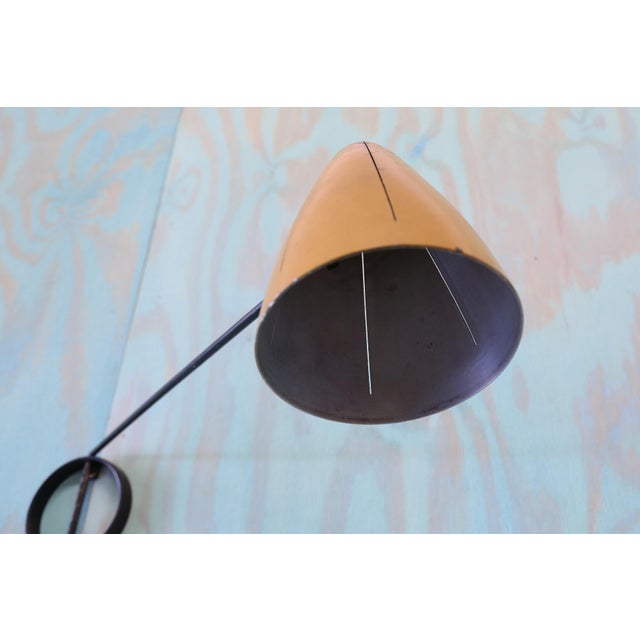 Vintage Ben Seibel (Attr.) Swing Arm Wall Mounted Task Lamp Sconce For Sale - Image 9 of 12
