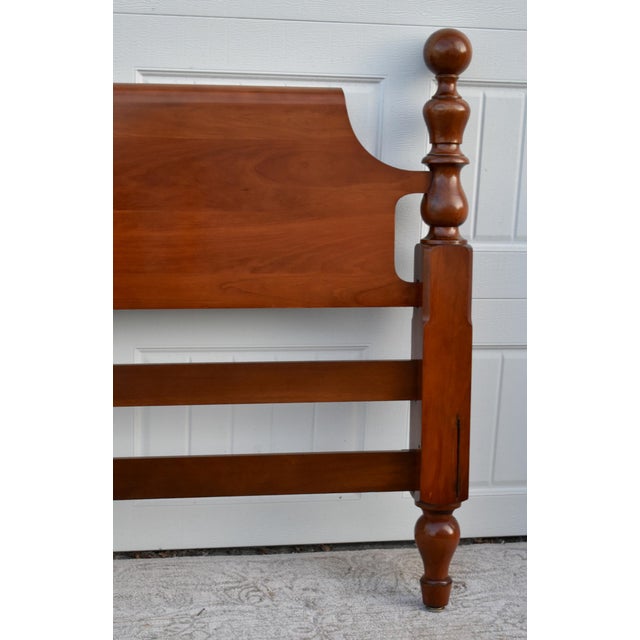 American Vintage Full Size Solid Cherry Americana Style Headboard For Sale - Image 3 of 13