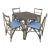 Bamboo Dining Table and Four Chairs 1930’s Hand Made - Set of 5 For Sale