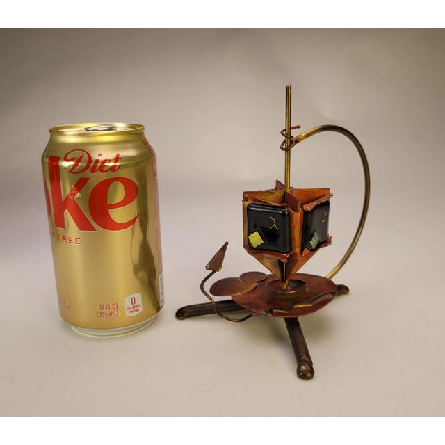Metal Artistic Metal Glass Dreidel For Sale - Image 7 of 11