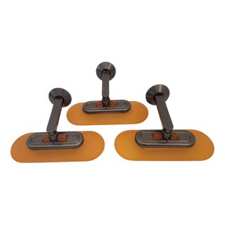 Yellow Glass and Metal Jill Wall Sconce by Perry King, Santiago Miranda and Gianluigi Arnaldi for Arteluce, 1980s For Sale