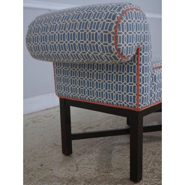 Vintage Regency Style Rolled Arm Window Bench For Sale In Philadelphia - Image 6 of 15