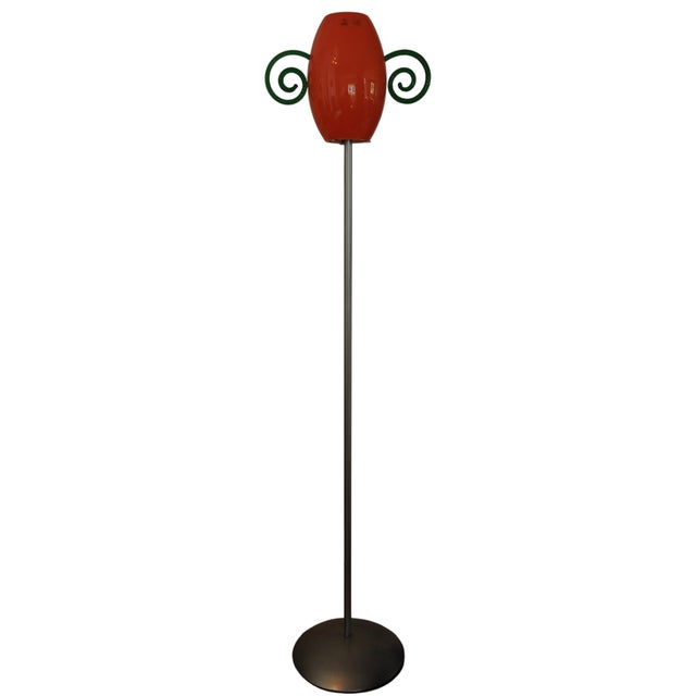 Metal Italian Murano Glass Standard Lamp from Barovie and Toso, 1990s For Sale - Image 7 of 9
