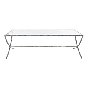 Debbie Rectangle Metal Coffee Table - Silver