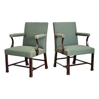 English 19th Century Pair of Georgian Armchairs For Sale