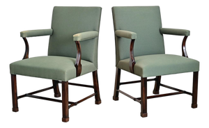 English 19th Century Pair of Georgian Armchairs