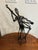 1990s Contemporary Seated Band Player Black Wire Metal Art Sculptures For Sale - Image 5 of 7