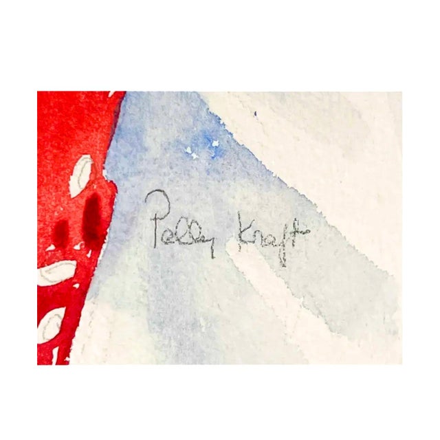 Polly Kraft American (1928-2017) Umbrella Still Life (1984) watercolor on paper signed lower right 29 1/2 x 41 1/2 inches...