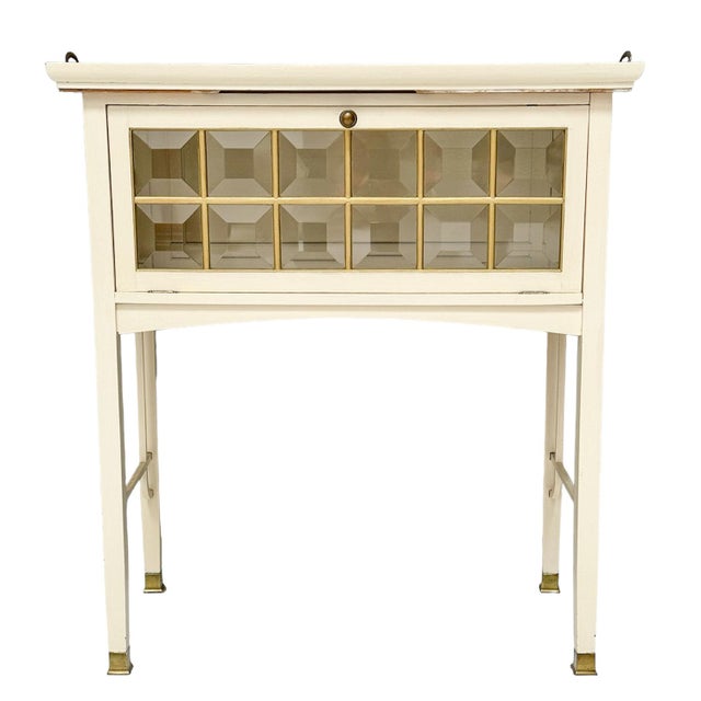 Vienna Secession White Lacquered Serving Cabinet, 1900s For Sale - Image 4 of 14