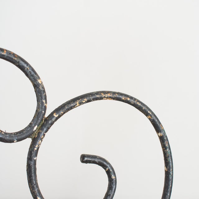 Antique French Iron Garden Chairs, Set of 2 For Sale - Image 5 of 7