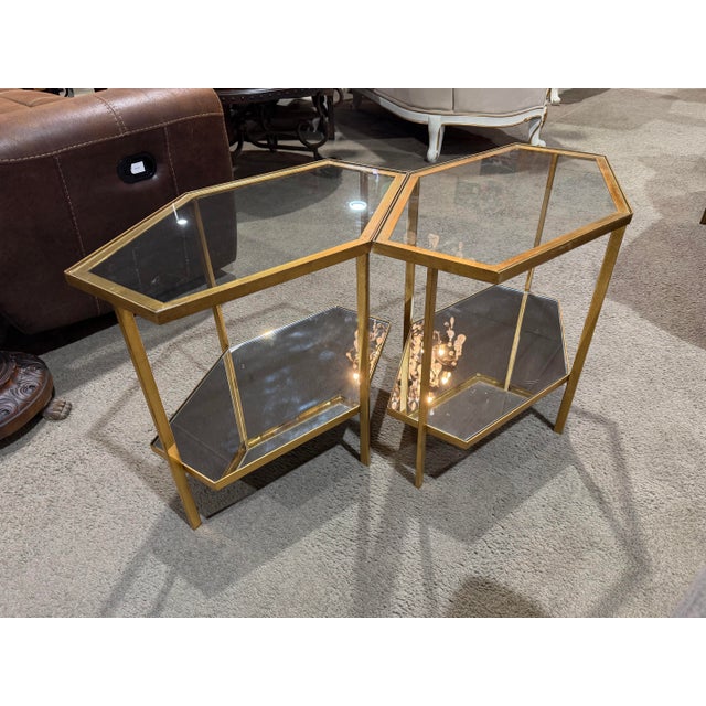 Modern Global Views Hexagon Side Table - Set of Two For Sale - Image 3 of 7