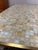 Union-Made Mosaic Tile Top Brass-Tone Console Table, Vintage For Sale - Image 9 of 12