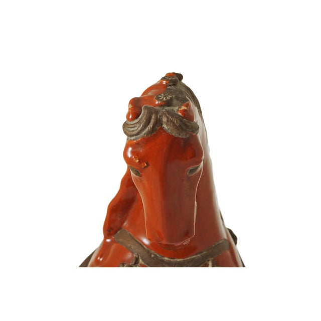 Zaccagnini Tang Horse Red Glaze Ceramic Figure Mid-Century Modern Equestrian Decor For Sale - Image 10 of 11