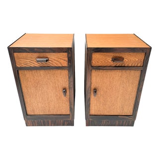 Art Deco Modernist Nightstands, 1920s, Set of 2 For Sale