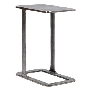 Modern Nickel Portal End Table For Sale